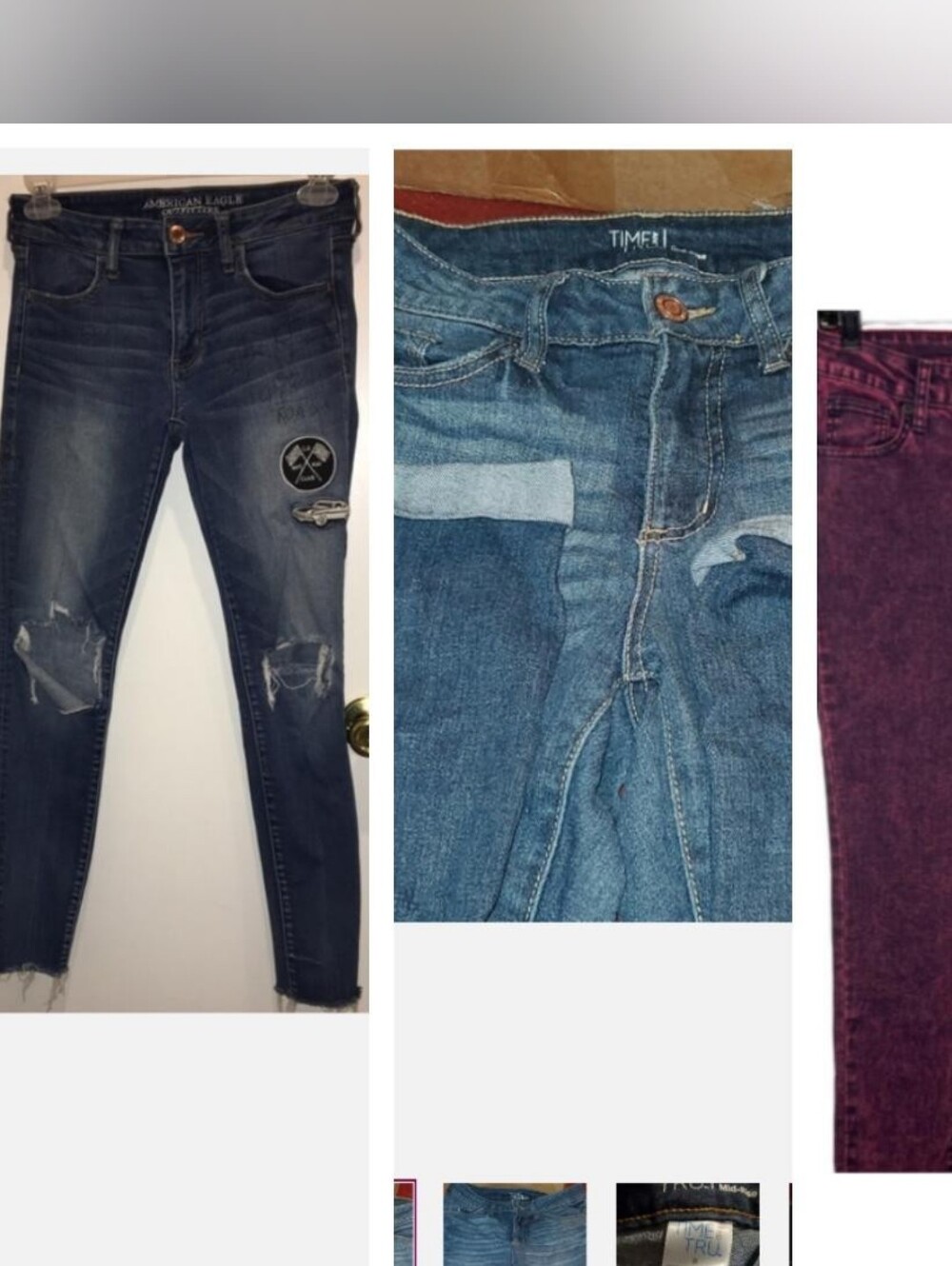 Bundle-Women's Blue Distressed Jeans